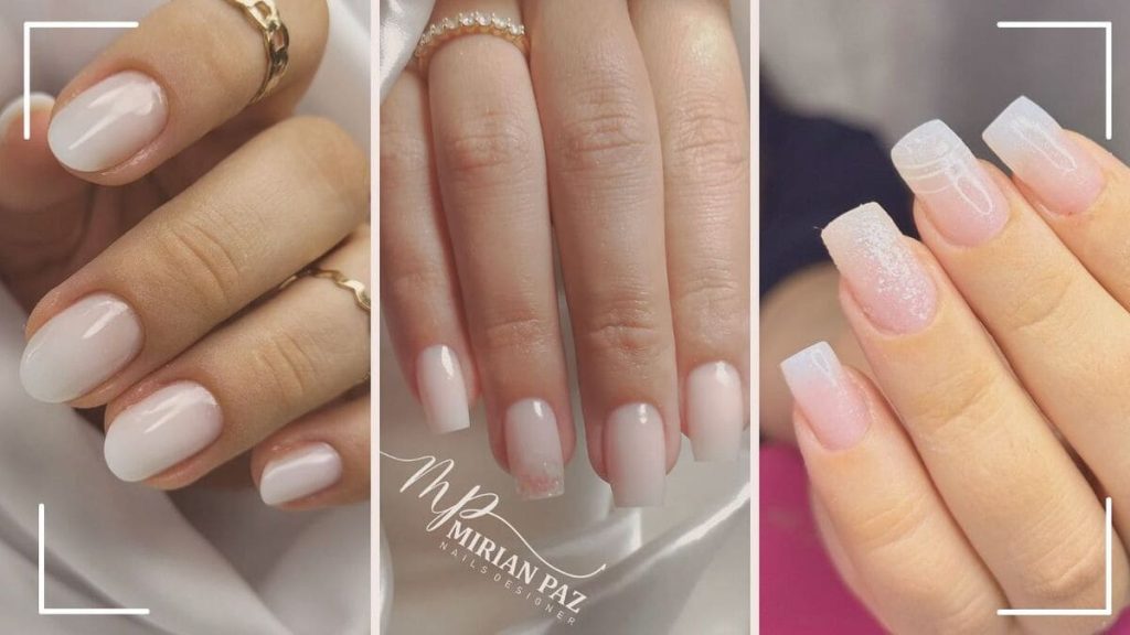 unhas claras e delicadas