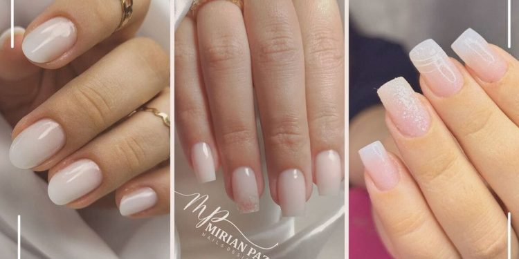 unhas claras e delicadas